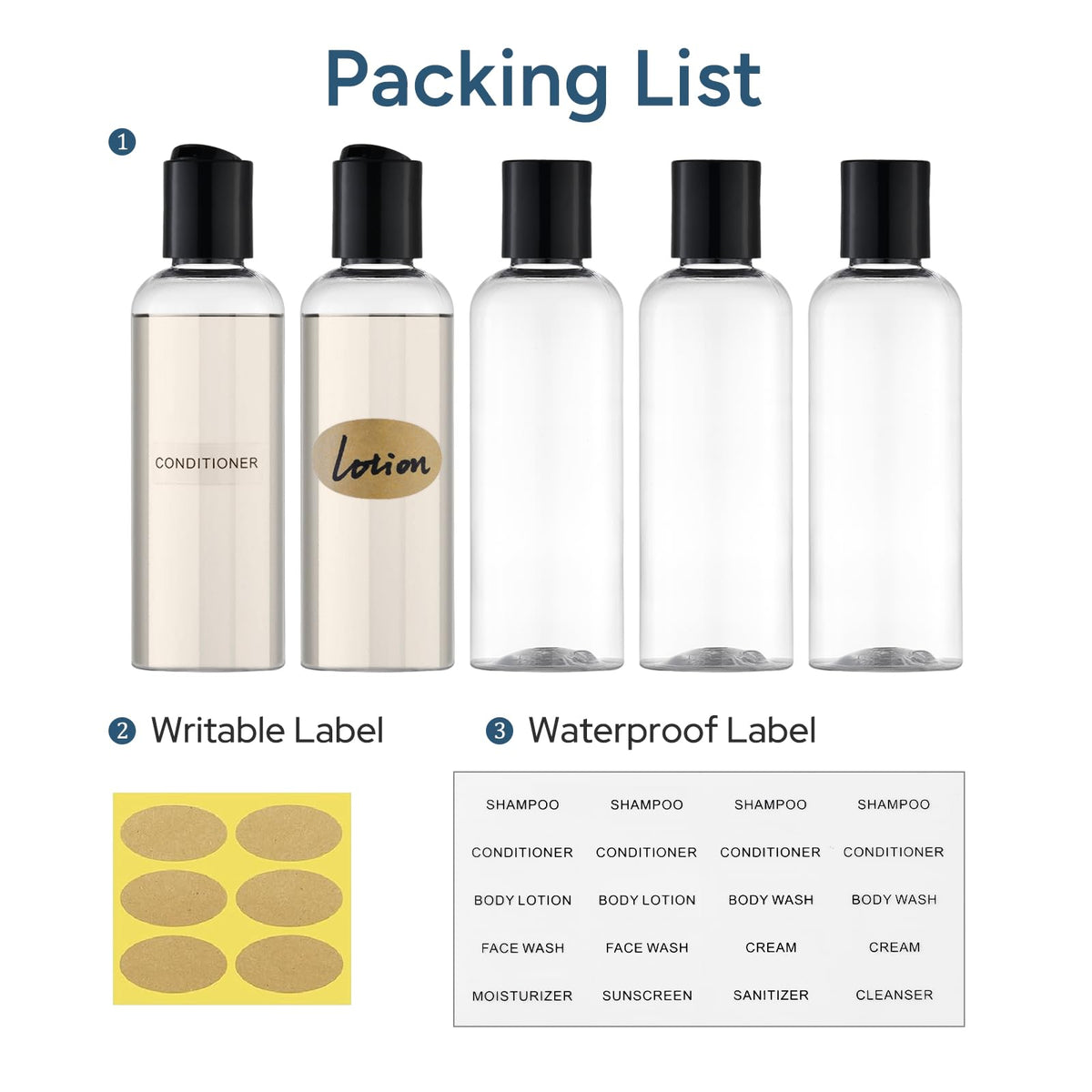 owlyee sheet of waterproof labels included for quick identification and durability