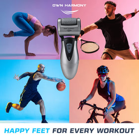 Own Harmony CR900 cleaning brush and protective cover shown for easy maintenance and hygiene