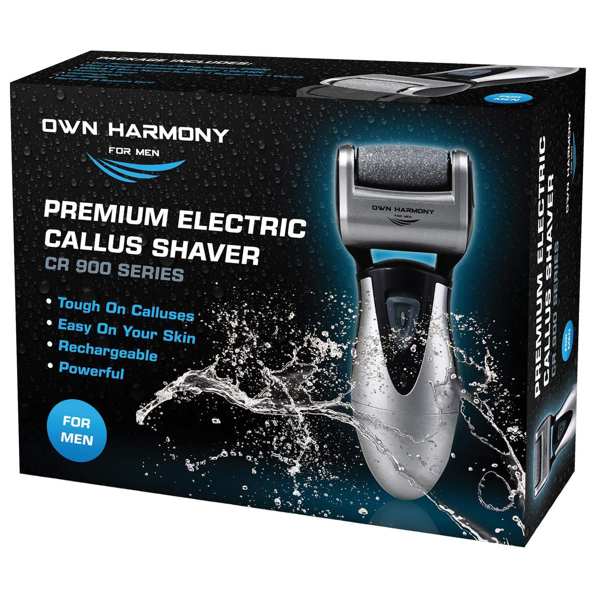 Own Harmony CR900 front view showing ergonomic handle and power button for comfortable control