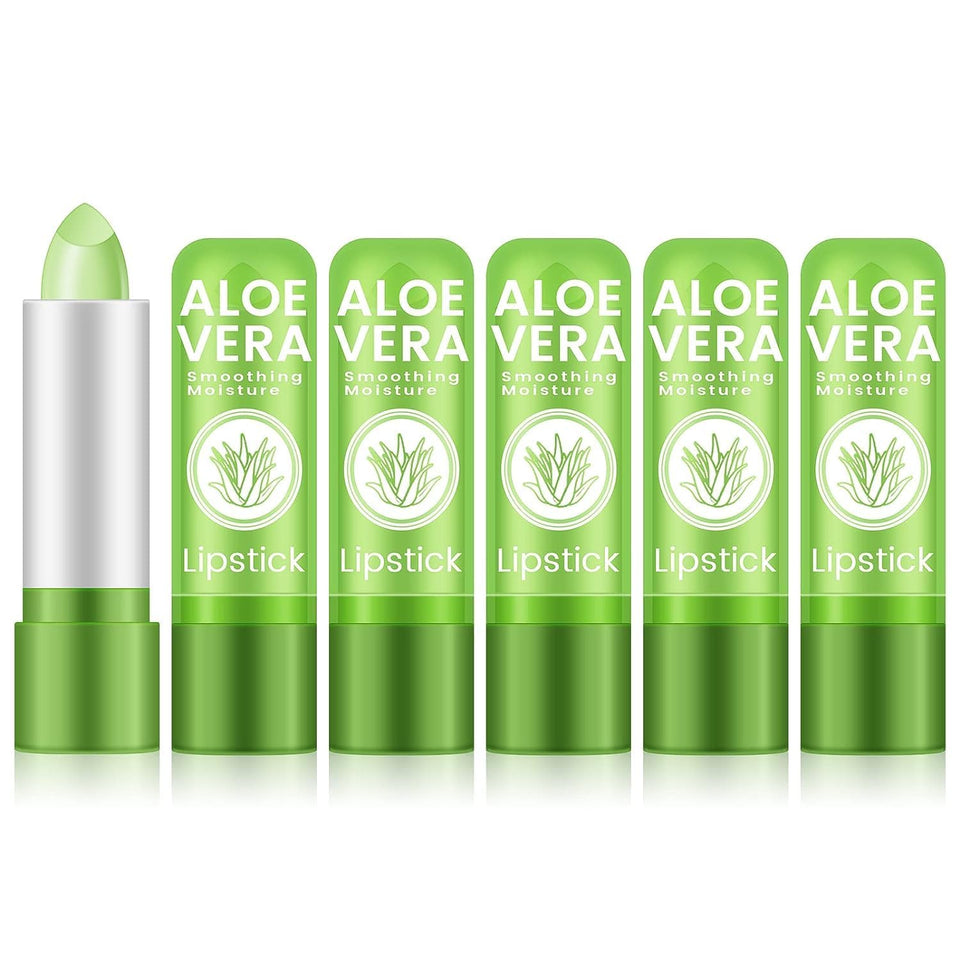 Ownest front packaging showing five aloe vera lip balms, convenient set