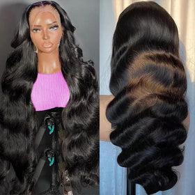 OWNROSE full-length body wave hair showing volume and shine benefit