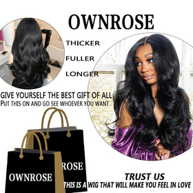 OWNROSE lifestyle shot wearing wig for confidence and everyday wear benefit