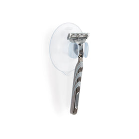 OXO front view of razor holder showing compact design and easy reach