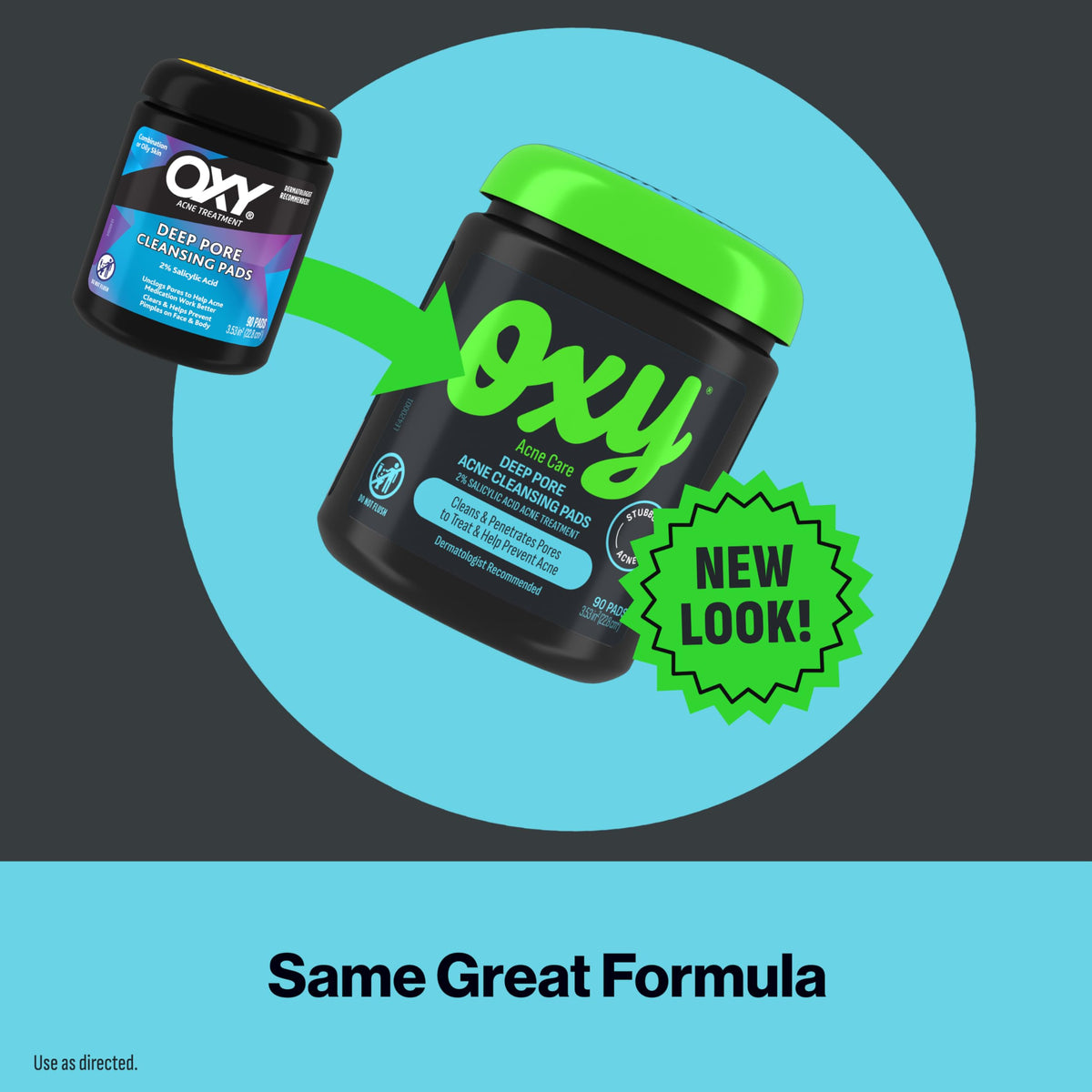 Oxy pads treating chest and back acne with convenience