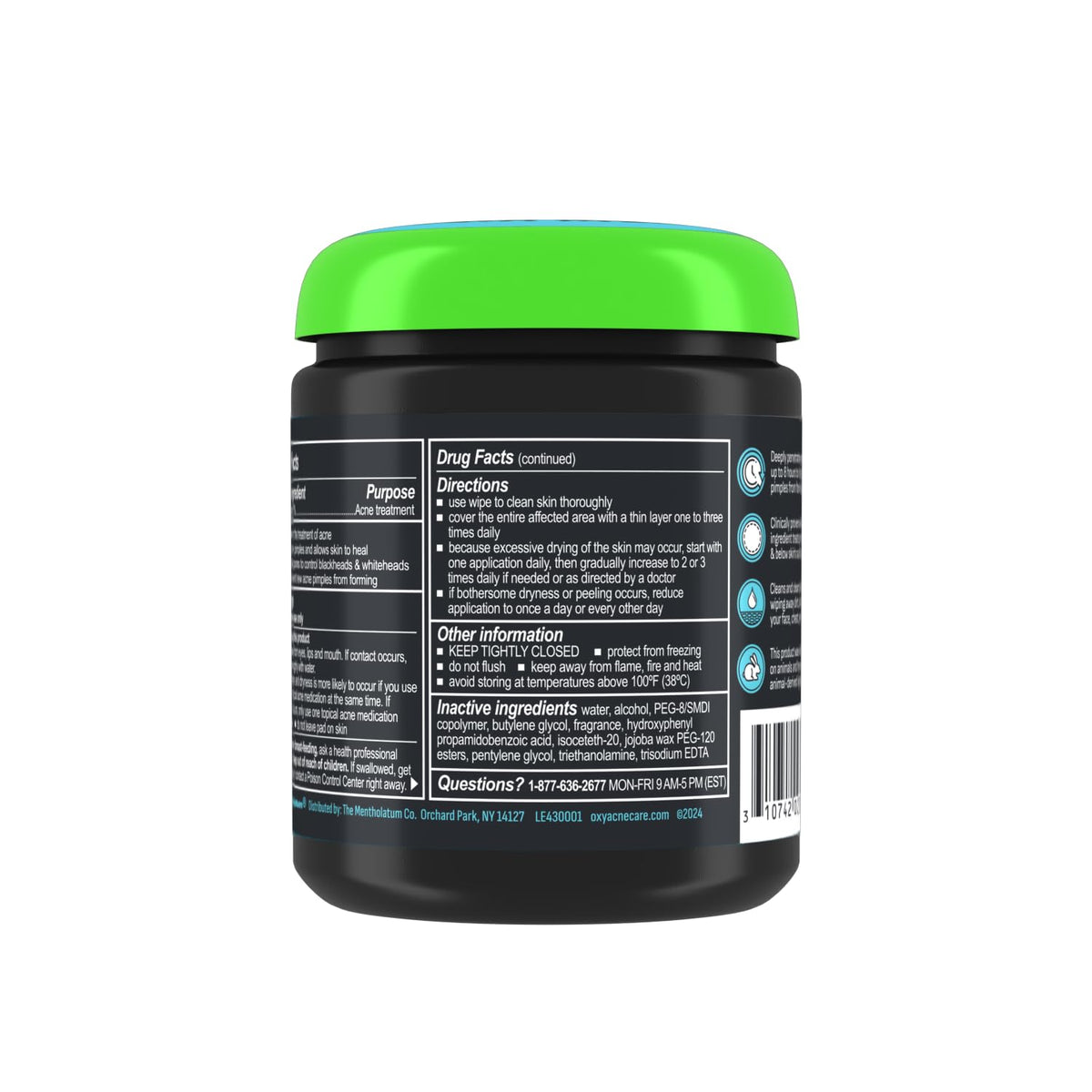 Oxy textured pad close-up revealing exfoliating surface
