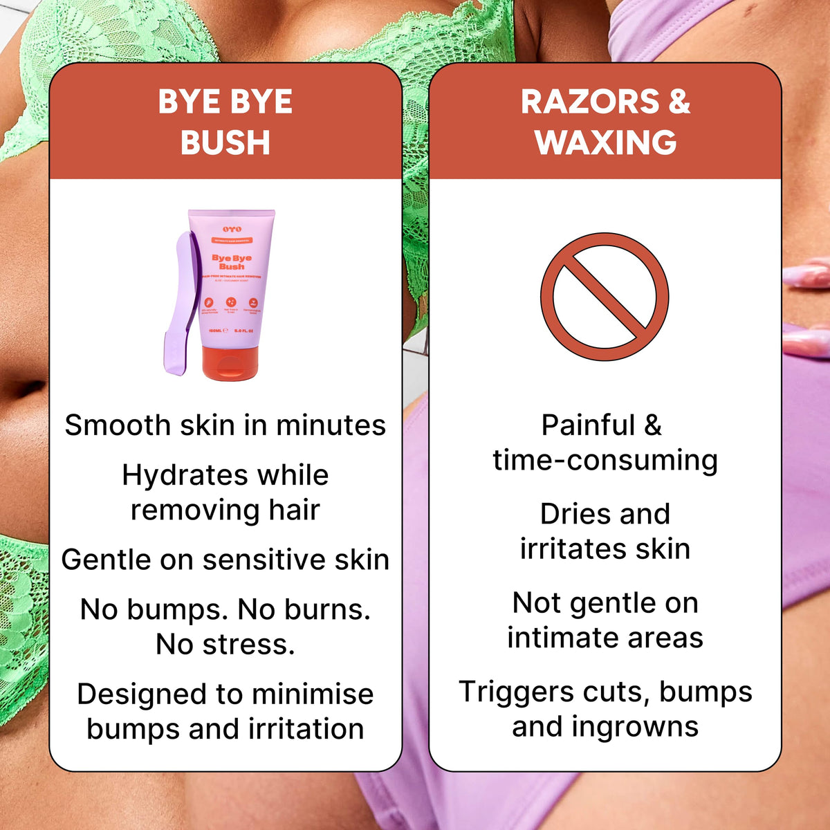 OYO on a bathroom vanity suggesting everyday routine ease and confident grooming