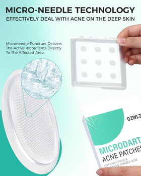 OZWLZV close-up of dissolving microneedles delivering actives