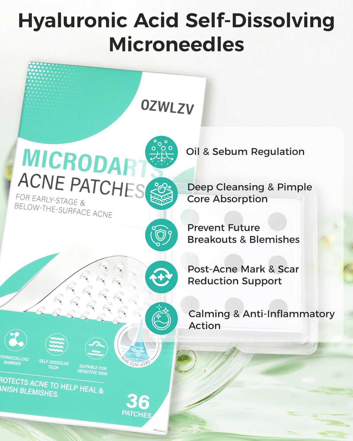 OZWLZV patch applied on cheek for discreet targeted treatment