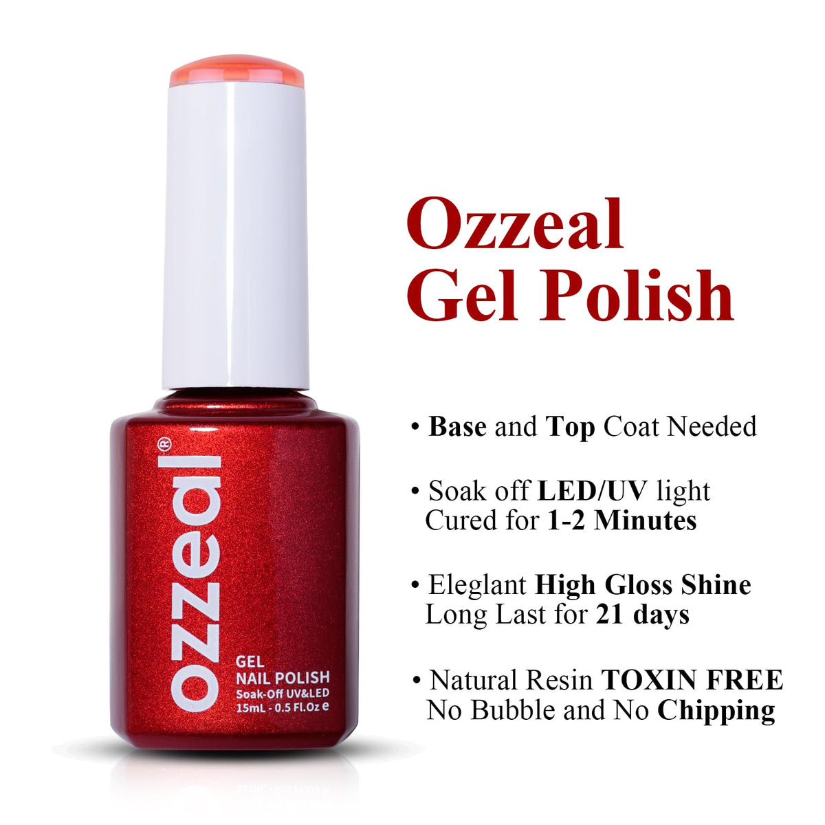 Ozzeal 0.5 fl oz bottle beside a coin to show compact, travel-friendly polish size