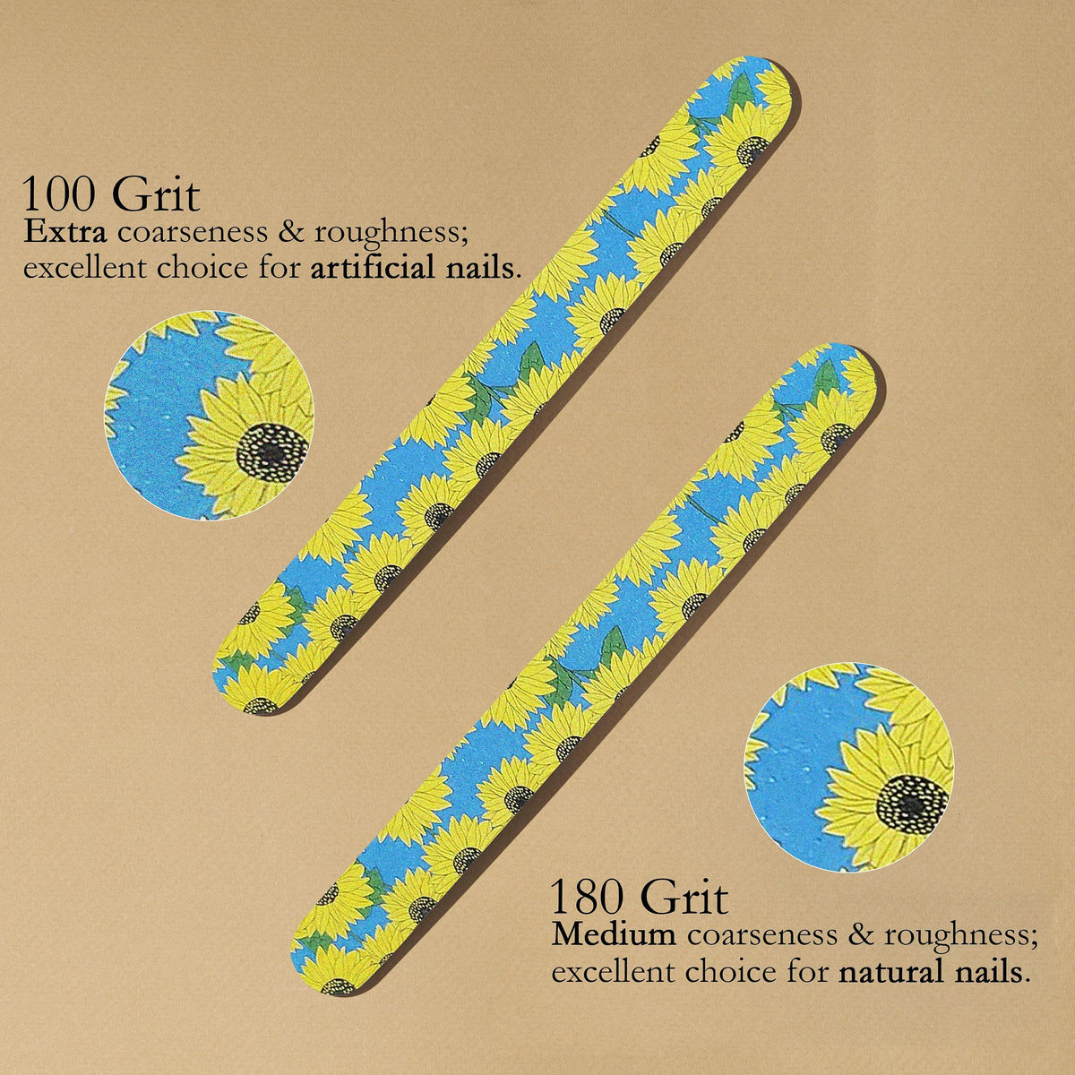 P2P Nails close-up grit texture illustrating smooth shaping benefit