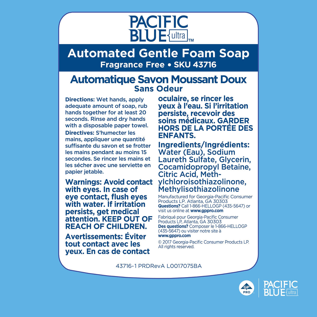 Pacific Blue Ultra refill inserted into touchless dispenser demonstrating easy installation and hygiene benefit