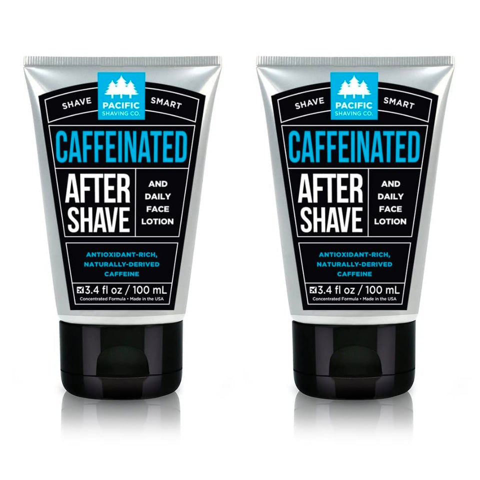Pacific Shaving Company front packaging showing bottle and spearmint benefit