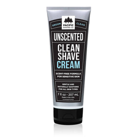 Pacific Shaving Company front packaging showing 7 oz tube and clean design