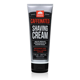 Pacific Shaving Company front tube showing product and benefits