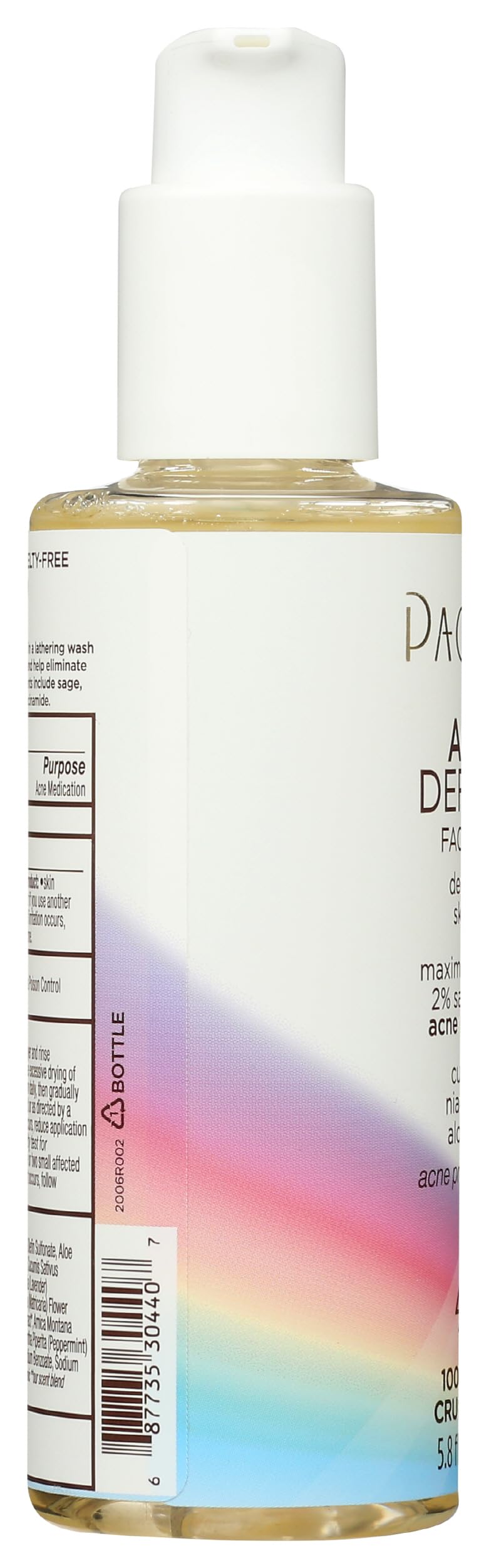 Pacifica Acne Defense with cucumber and mint botanicals illustrating soothing properties