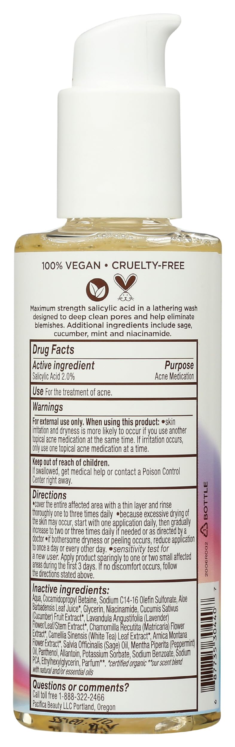 Pacifica Acne Defense gel texture close-up showing smooth exfoliating consistency
