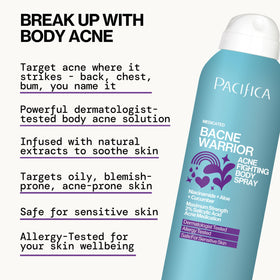 Pacifica Bacne Warrior next to a ruler showing 6 fl oz bottle size for scale