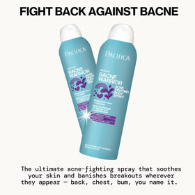 Pacifica Bacne Warrior fine mist spray covering hard-to-reach back areas for easy application
