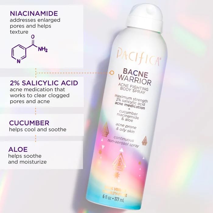 Pacifica Bacne Warrior texture on skin demonstrating lightweight, non-greasy absorption