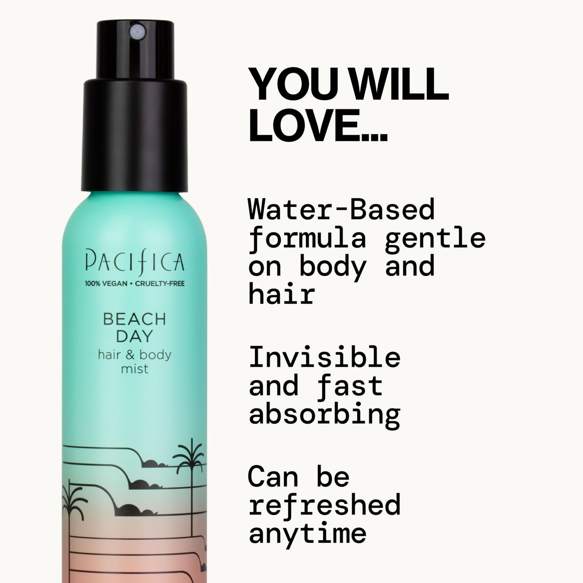Pacifica aluminum bottle detail highlighting sustainable packaging and durability