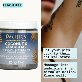 Pacifica before and after underarm view showing brighter, smoother skin