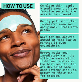 Pacifica rinsing mask under water demonstrating easy cleaning and reuse