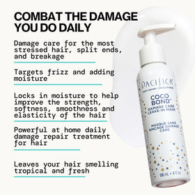 Pacifica Coco Bond applied to damp hair detangles and softens