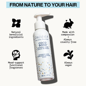 Pacifica Coco Bond before-and-after hair ends showing reduced split ends