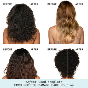 Pacifica shampoo lathering in wet hair, illustrates cleansing while depositing peptides