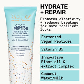 Pacifica shampoo pour texture in hand, demonstrates gentle coconut-derived lather and cleanse