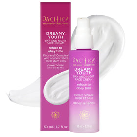 Pacifica jar front view showing brand and lotion, highlights easy everyday use