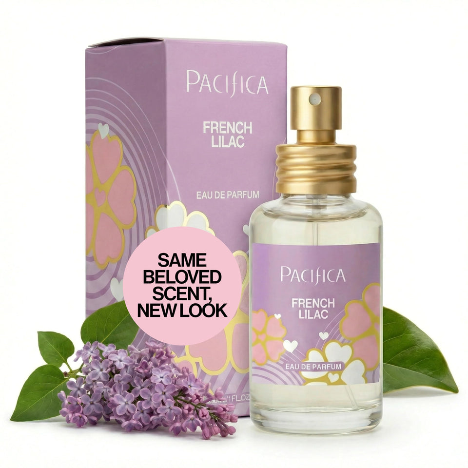 Pacifica front bottle showing clean floral packaging and elegant design