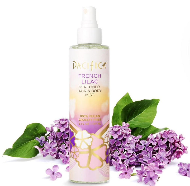 Pacifica front packaging showing bottle and floral design, inviting fresh scent