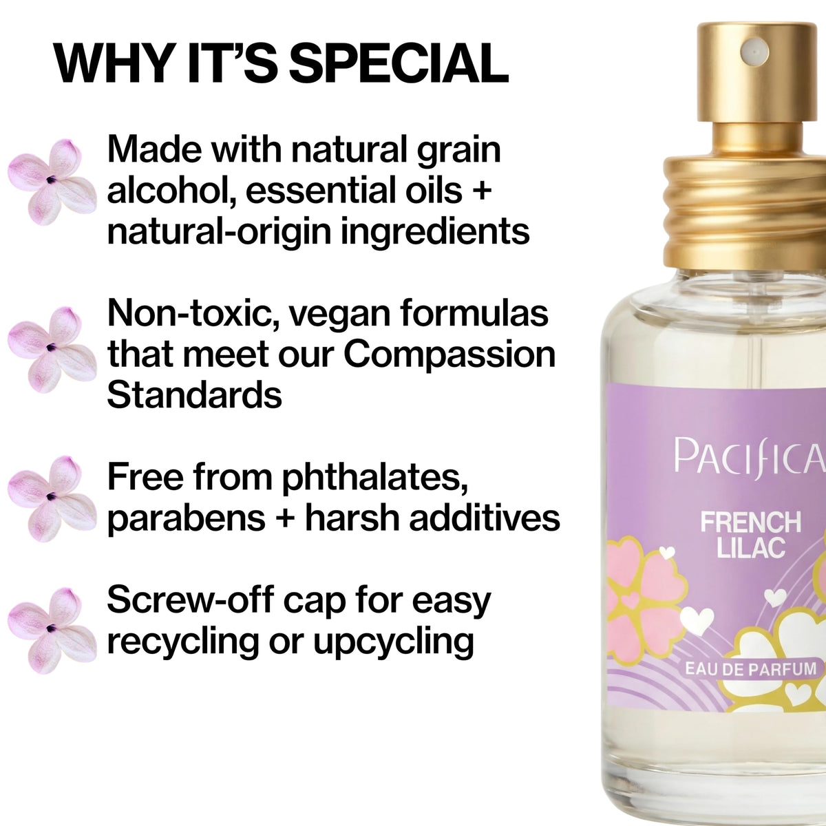 Pacifica box packaging highlighting recyclable materials and branding
