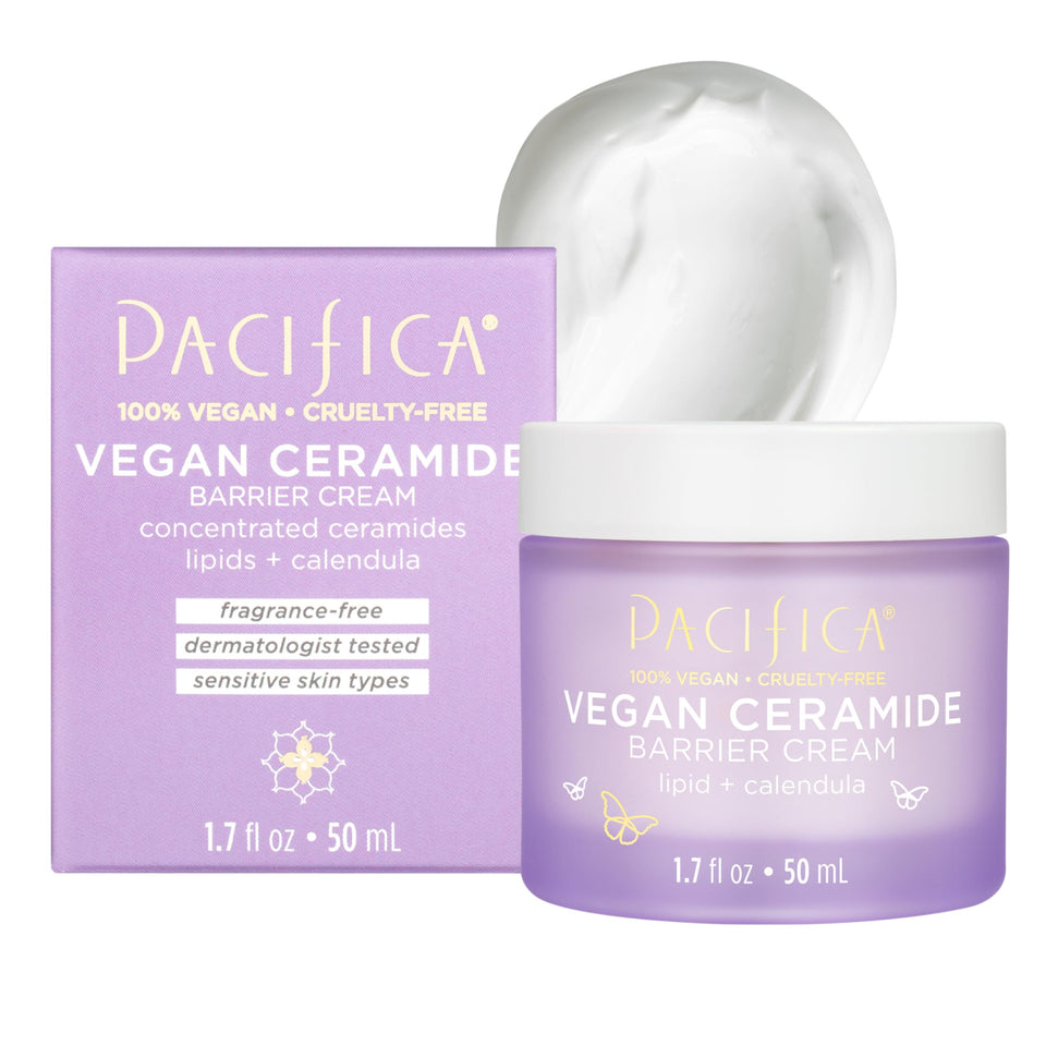 Pacifica front packaging jar showing clean design and moisturize benefit