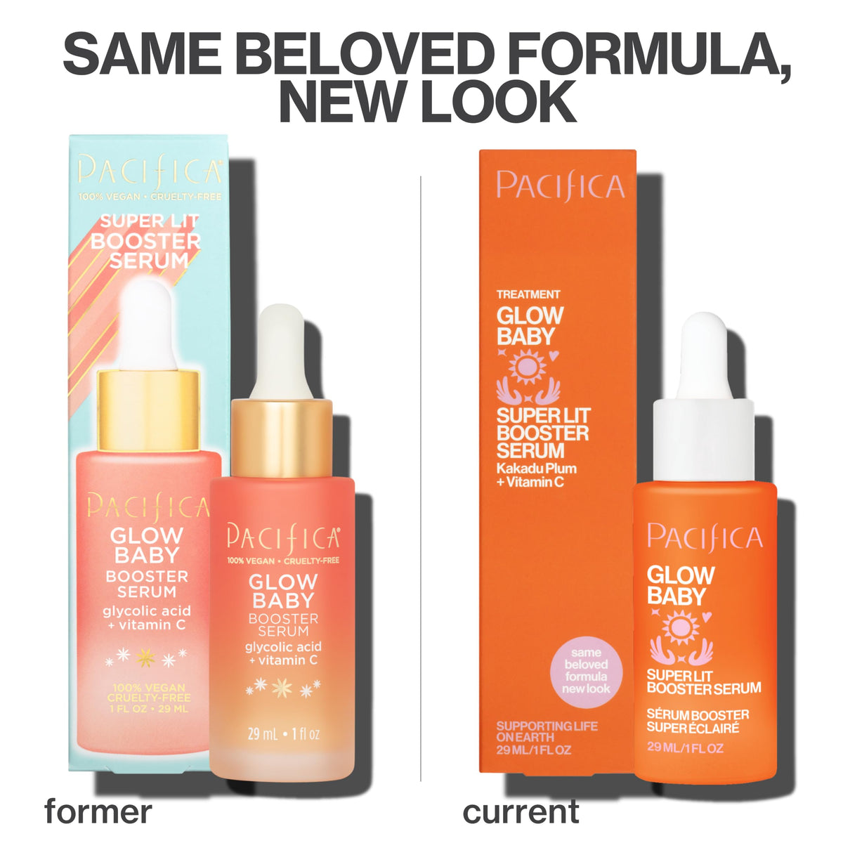 Pacifica smoothing serum applied on skin demonstrating visible texture improvement