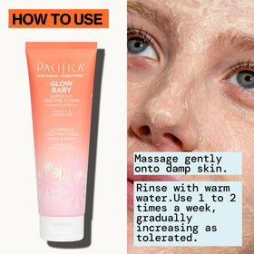Pacifica Glow Baby before and after skin texture improvement example