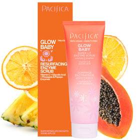 Pacifica Glow Baby front packaging showing brightening scrub benefits
