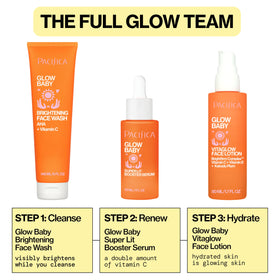Pacifica stored in bathroom routine setting promoting daily brightening habit