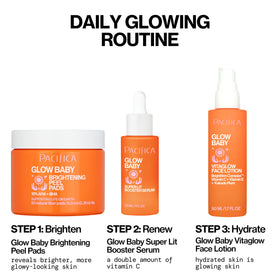Pacifica before and after comparison illustrating smoother, brighter-looking skin