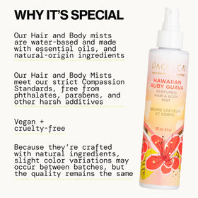 Pacifica fine mist texture close-up demonstrating lightweight feel and subtle long-lasting scent