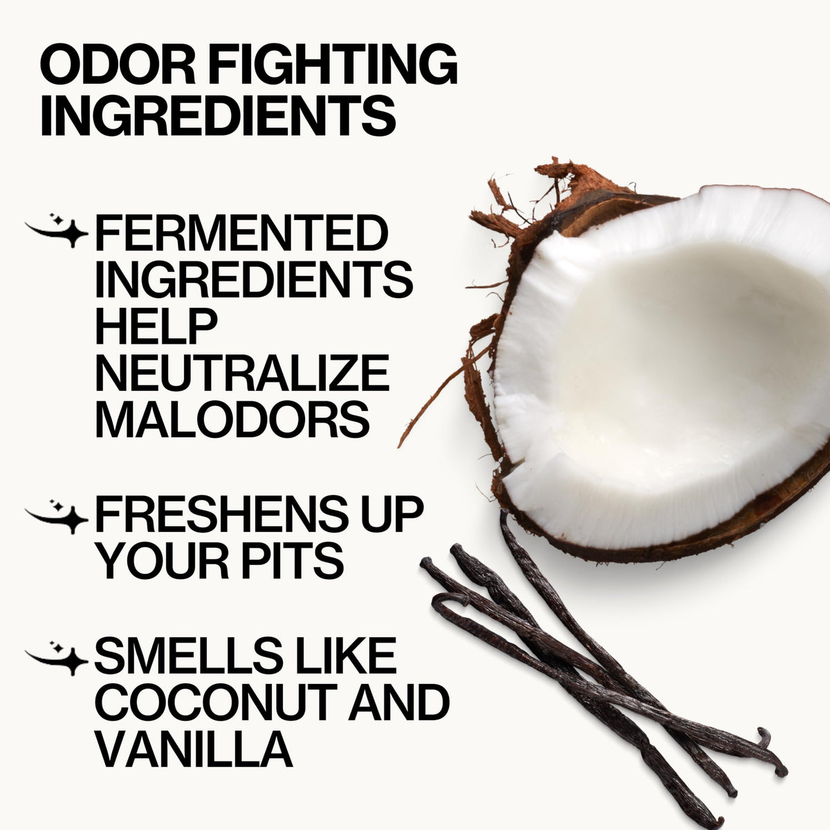 Pacifica ingredient display with coconut milk emphasizing soothing benefits