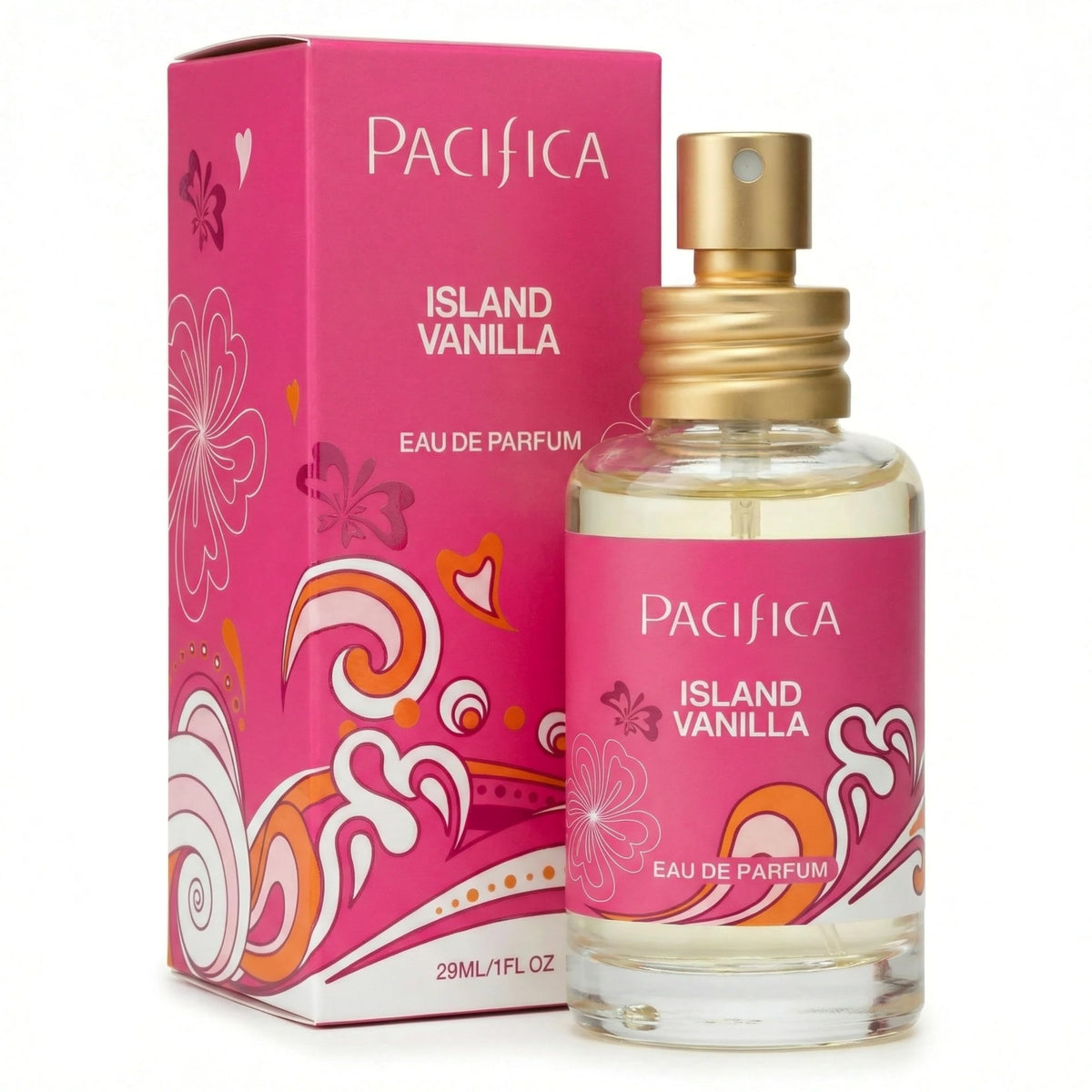 Pacifica bottle held in hand showing compact size and gifting convenience benefit
