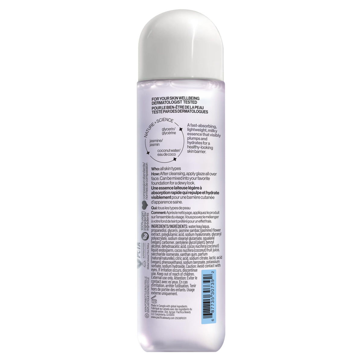 Pacifica bottle staged in bathroom routine for daily skincare prep