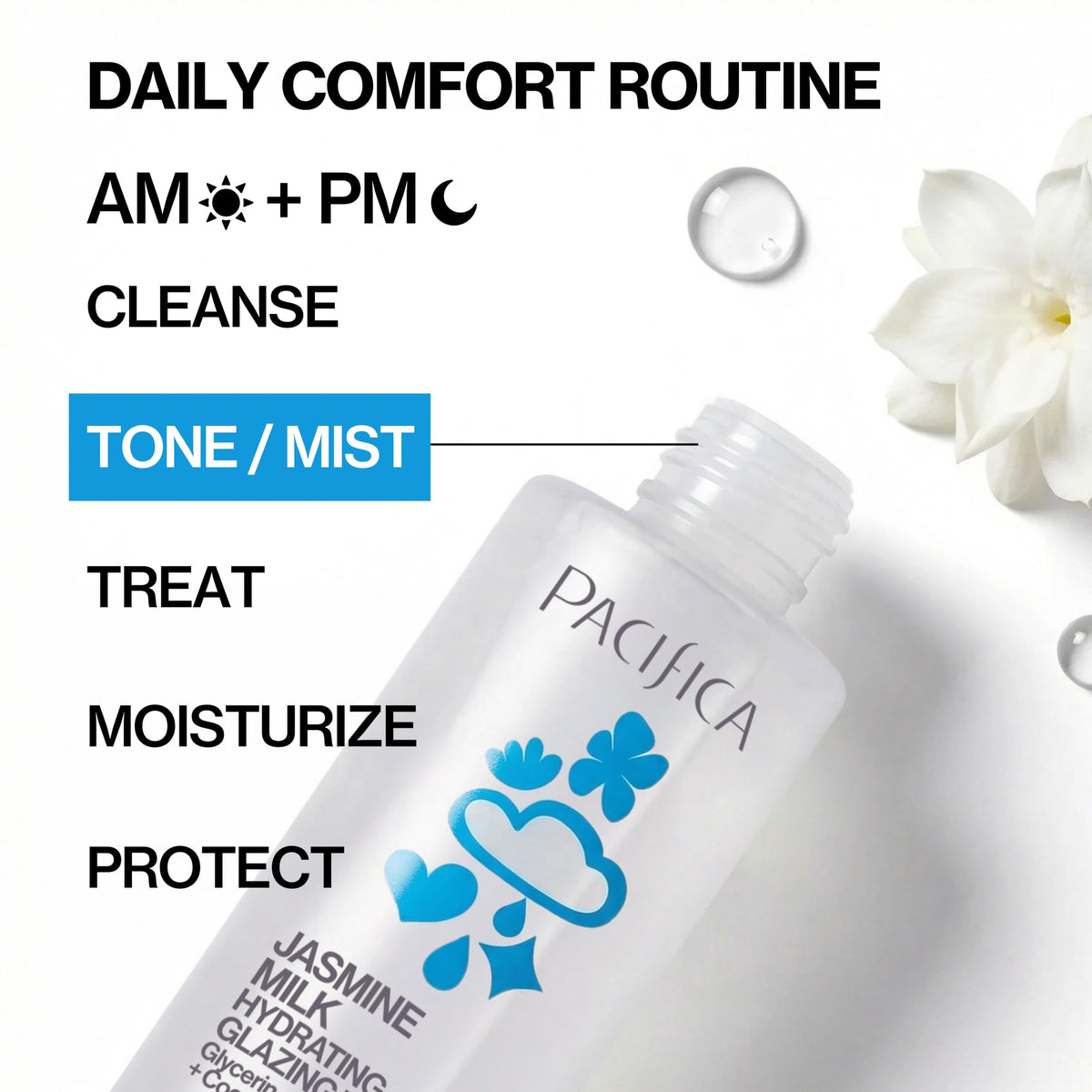 Pacifica label close-up showing key ingredients and clean formulation