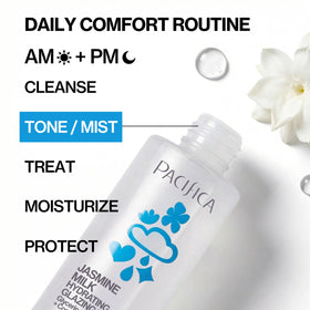 Pacifica label close-up showing key ingredients and clean formulation