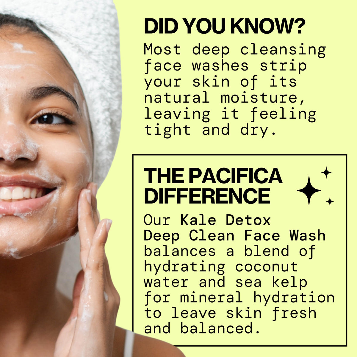 Pacifica natural clay close-up emphasizing oil-absorbing pore benefits