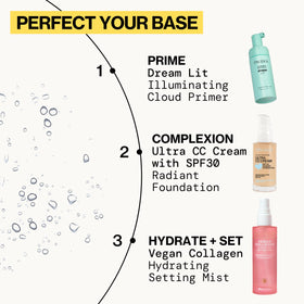 Pacifica mixed with foundation in bowl showing customizable radiant coverage