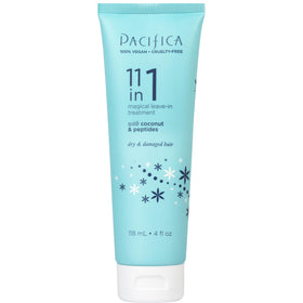 Pacifica leave in conditioner front packaging showing product benefits and vegan badge