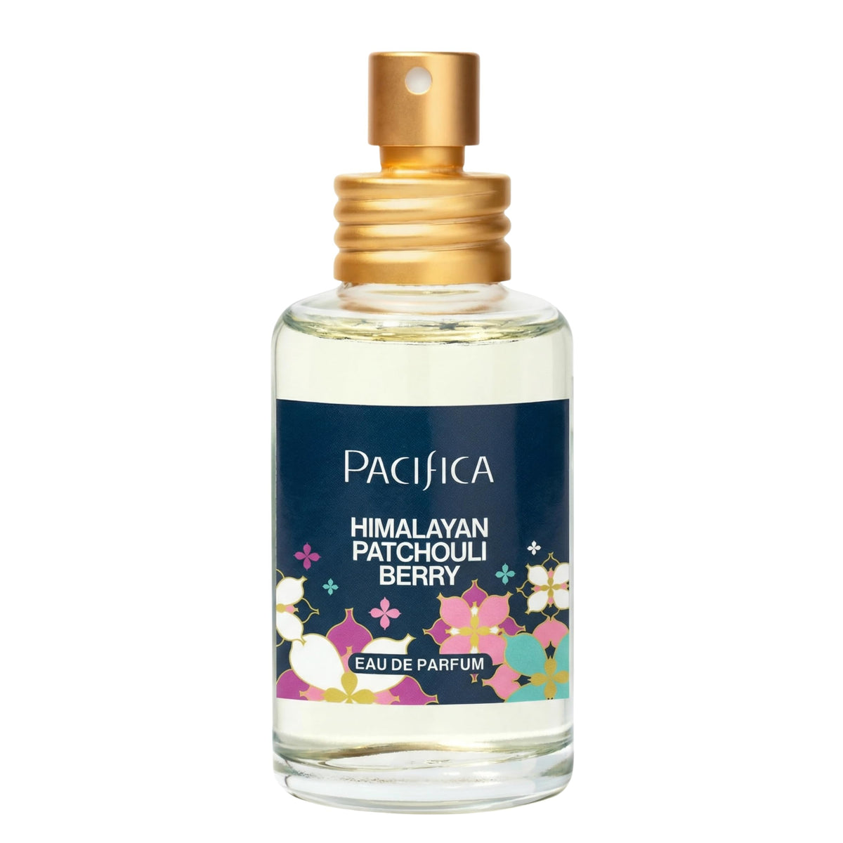 Pacifica bottle on vanity with decor conveying festival-inspired, joyful scent
